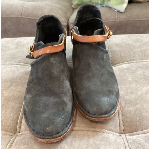 A.S.98 Felix Flat Boot Ankle Bootie Grey Free People Boho Leather US 7.5 8 EU 38 - Picture 7 of 13
